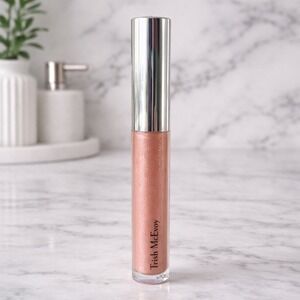 Trish McEvoy Gorgeous Pink Shimmer Lip Gloss High Shine Sparkling Liquid Makeup